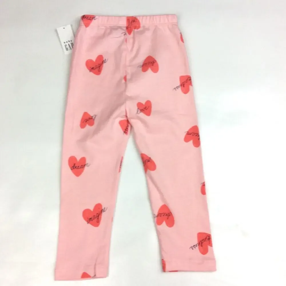 Gap Girls Graphic and Heart Pants Sz 18-24 M